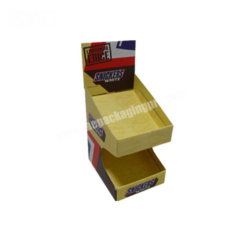 Two Tiers Paper POS Cardboard Counter Display for Retail Store