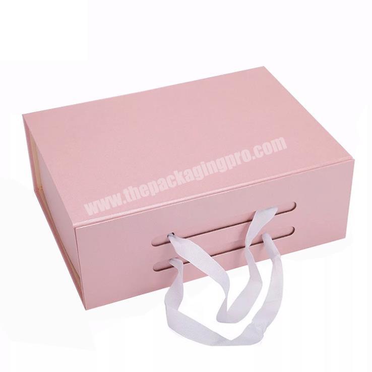 Manufacturer White Red Pink Black Custom Logo Cardboard Book Shape Magnet Folding Gift Packaging Box