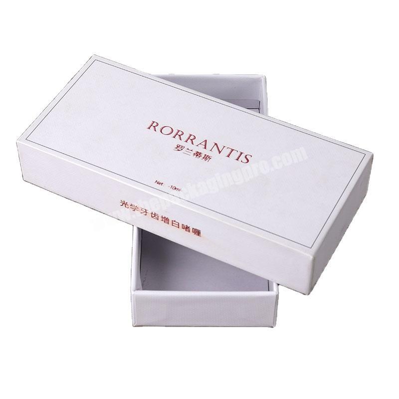 White cosmetic packaging beauty package box teeth whitening gel paper box package custom logo