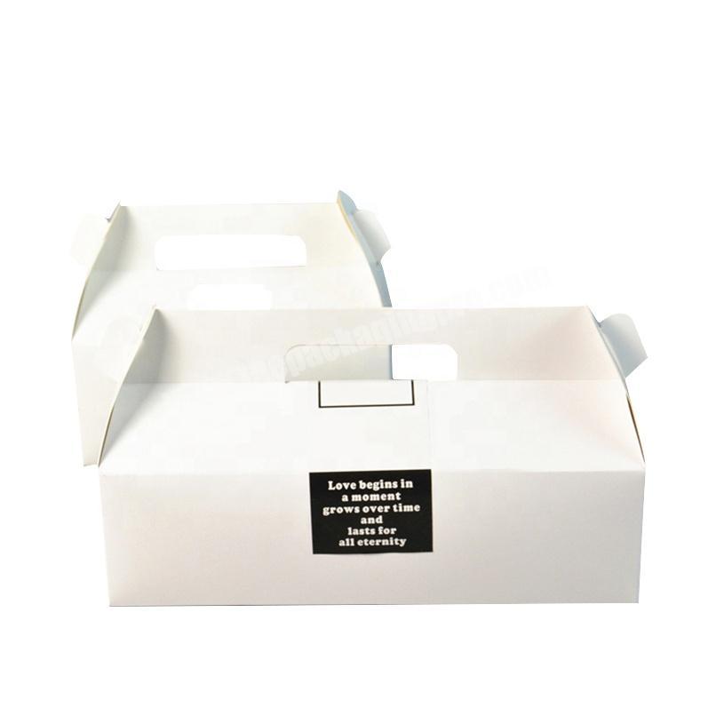 White paper swiss roll cake box with printing