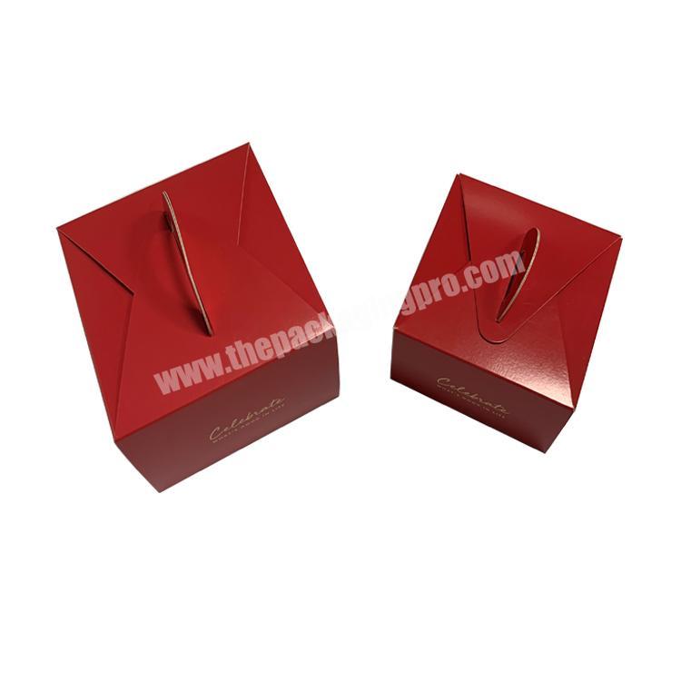 Wholesale Birthday Cake Bakery Box Paperboard Paper Portable Cheese Cake Packing Boxes With Handle