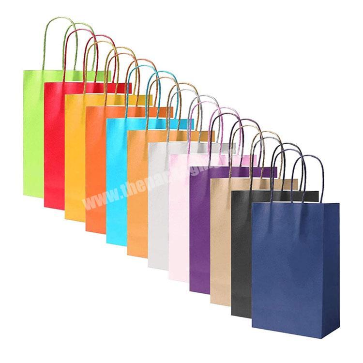 Wholesale Birthday Christmas Halloween Party mini gift Paper Carrier Bags With Handles