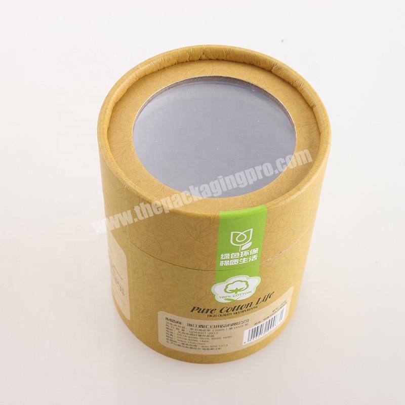 Wholesale Black Round Gift Boxes Round Packaging Boxes Rolled Edge Paper Tube With Pvc Window