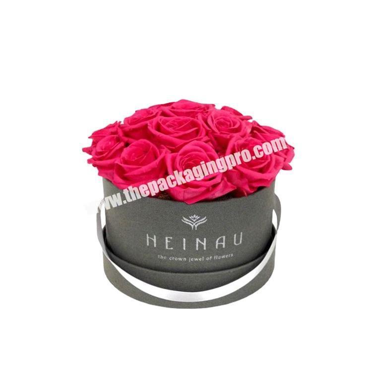 Factory Custom waterproof paper round flower box roses fresh rose luxury cardboard boxes for flowers