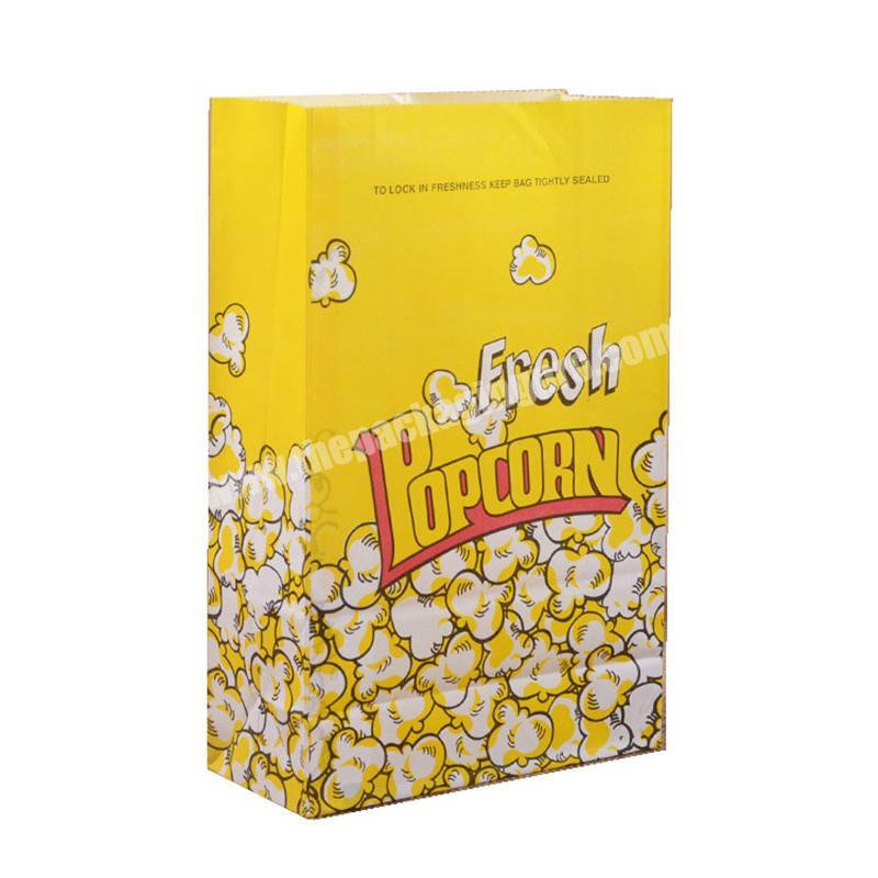 Wholesale Cheap Biodegradable Printing Bags Food  Popcorn Kraft Paper Bags