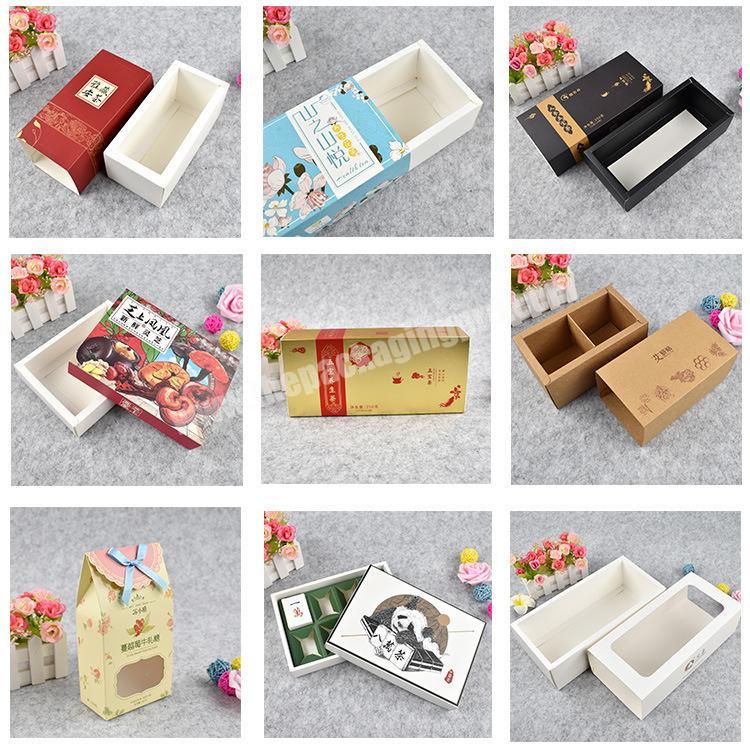 Factory Wholesale Cheap In Stock Paper Kraft Folding Square Drawer Box  Low MOQ  Gift Packaging Sliding Boxes
