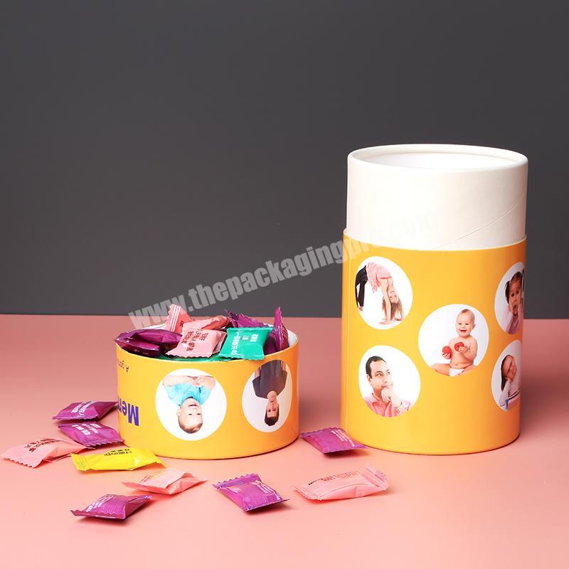 Wholesale Custom Cardboard Creative Paper Cosmetic Bottles, Food Packaging Paper Tube for candy