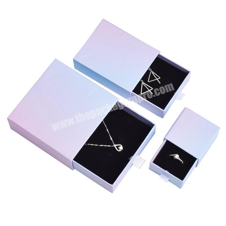 Wholesale Custom Drawer Design Paper Cardboard Jewelry Ring Necklace earring  Box Packaging
