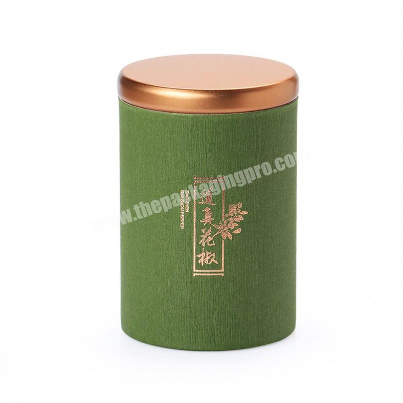 Wholesale Custom Fancy Logo Paper Can For Tea Packing