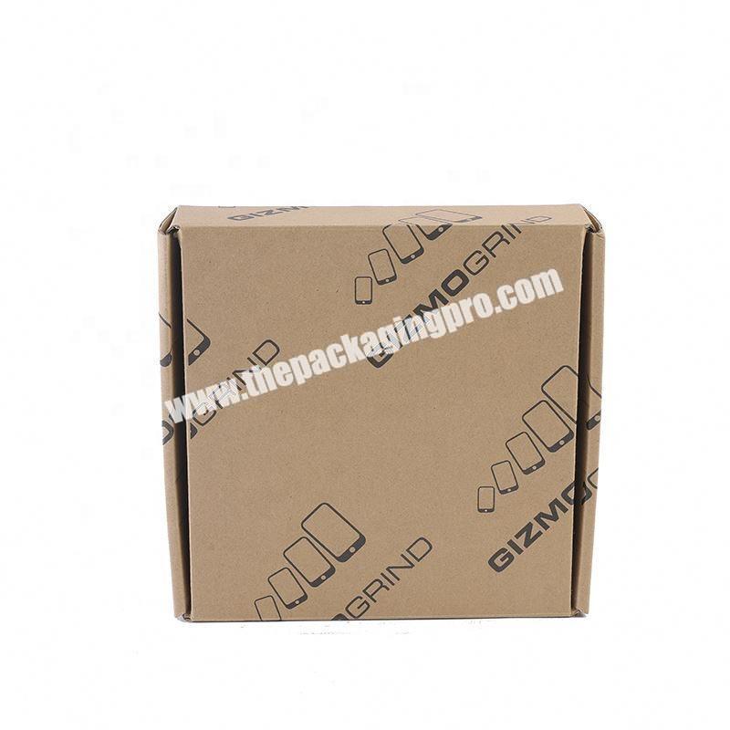 Custom Kraft paper electronic accessories packaging cardboard shipping box with blister
