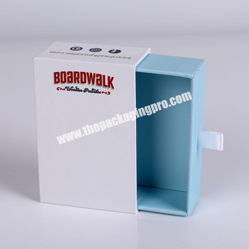 Wholesale Custom Logo Printing Luxury High Quality Recycle Sliding Style Cardboard Paper Packaging Gift Drawer Box