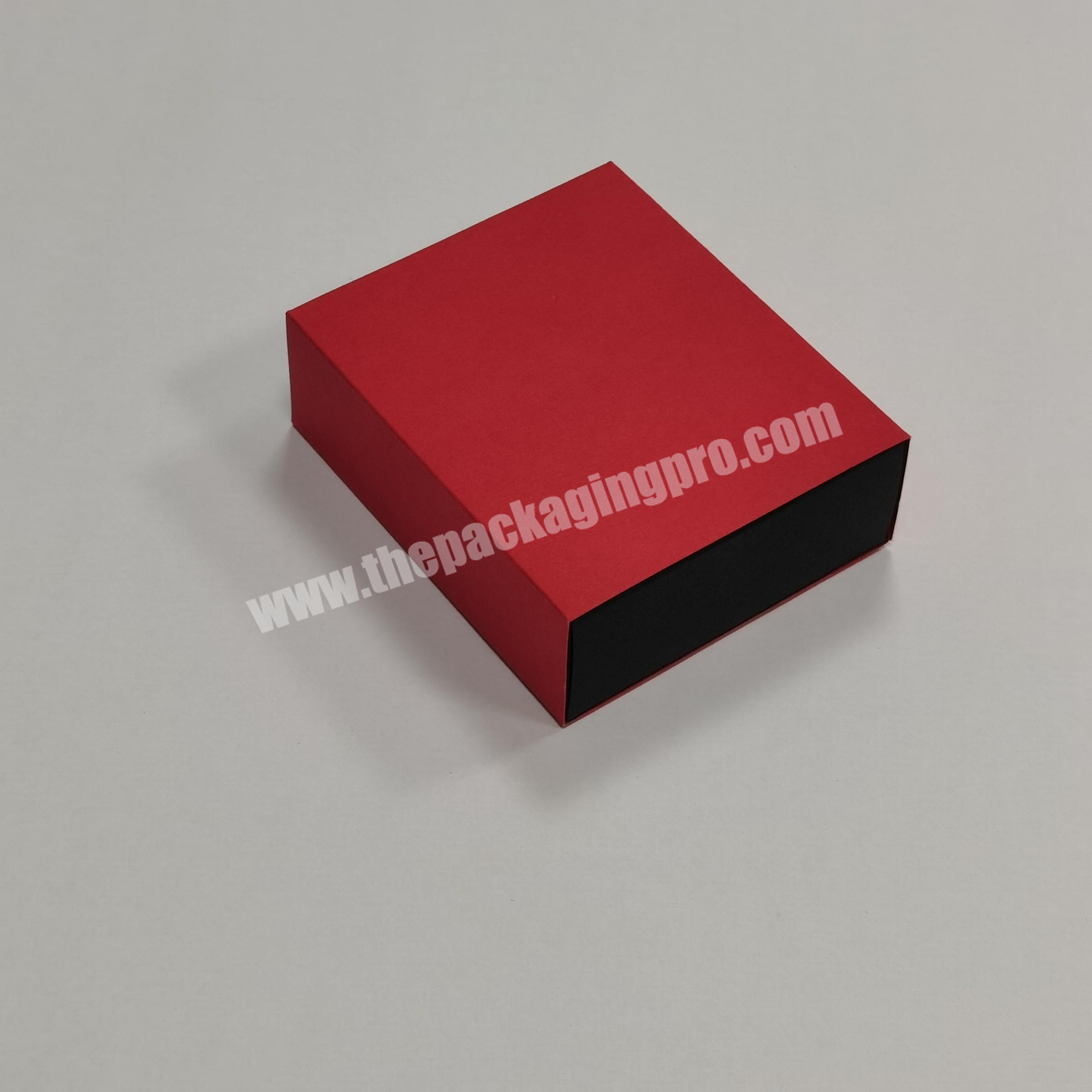 Wholesale Wholesale Custom Logo Slide Drawer Packaging Craft Paper Box Jewelry Red Black Small Kraft Box For Eyelash Extensions