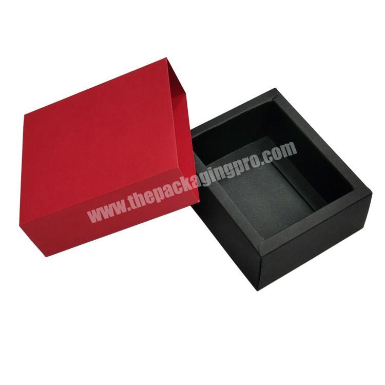 Custom Wholesale Custom Logo Slide Drawer Packaging Craft Paper Box Jewelry Red Black Small Kraft Box For Eyelash Extensions
