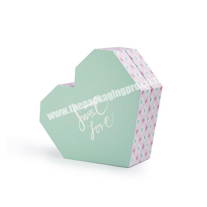 Wholesale Custom Printed Luxury Love heart shape Paper Gift Packaging Chocolate Box