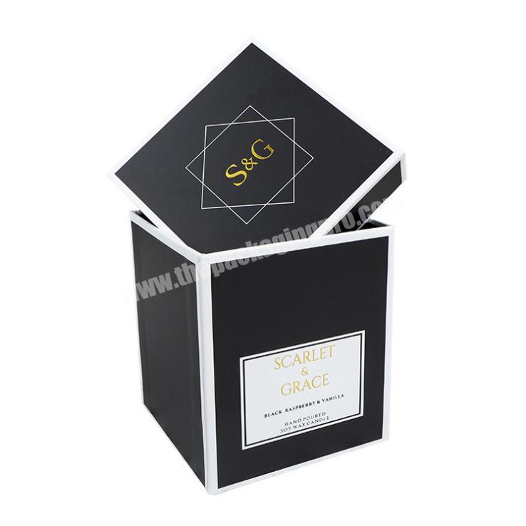 Wholesale Custom Retail Black Scented Luxury Candle Gifts Packaging Boxes gift mailer box