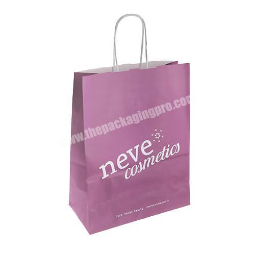Wholesale Customized Logo Retail Cosmetic Products Packaging Kraft Bags Custom Clothing Paper Bag For Gift