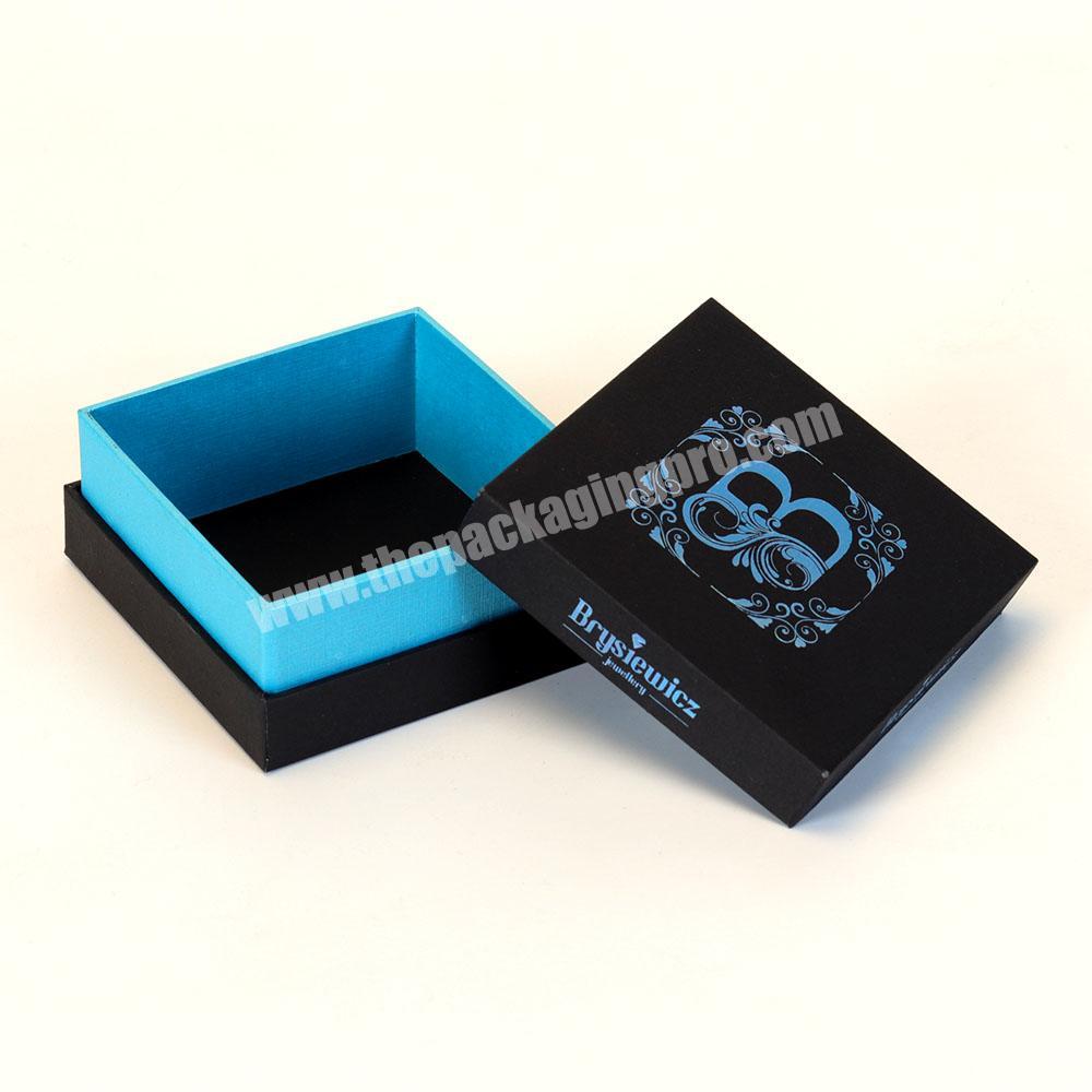 Wholesale Customized Luxury Black Paper Cardboard Jewelry Pendant Necklace Box With Logo