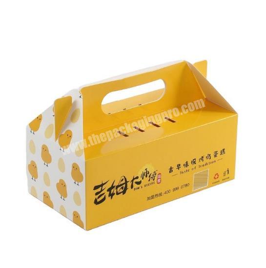 Wholesale Customized New Design Art Paper Cake/Dessert Packaging Gift Box with Handle for Wedding