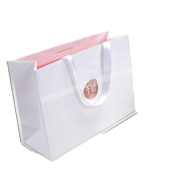 Wholesale Customized Pure White Jewelry Shopping Bags with custom size