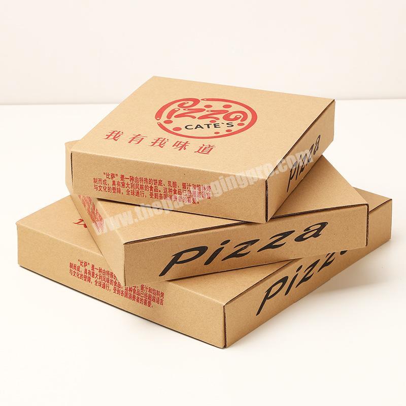 Wholesale Disposable Take Away Pizza Cake  Packing Box Kraft Paper Takeaway Fast Food Boxes