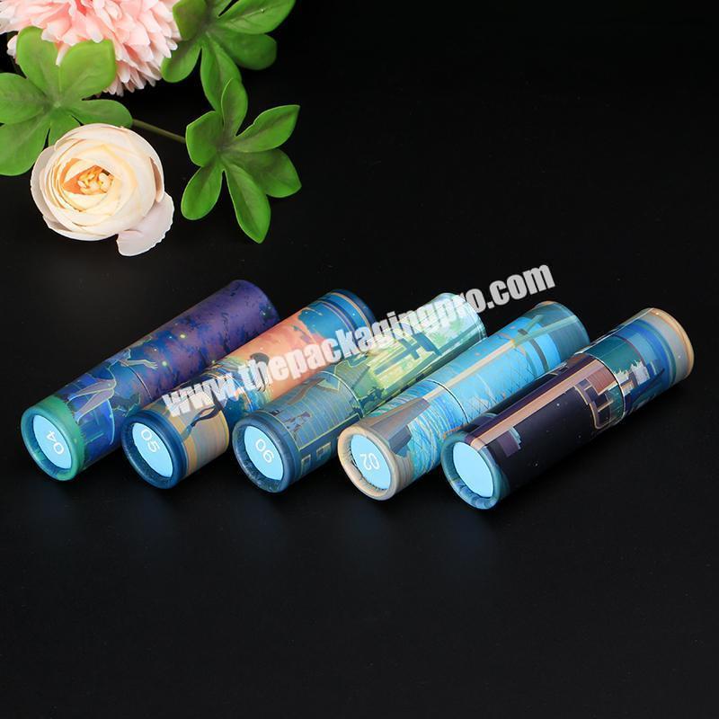 Supplier customized design cosmetic paper cardboard packaging tube for solid perfume / lipstick / deodorant