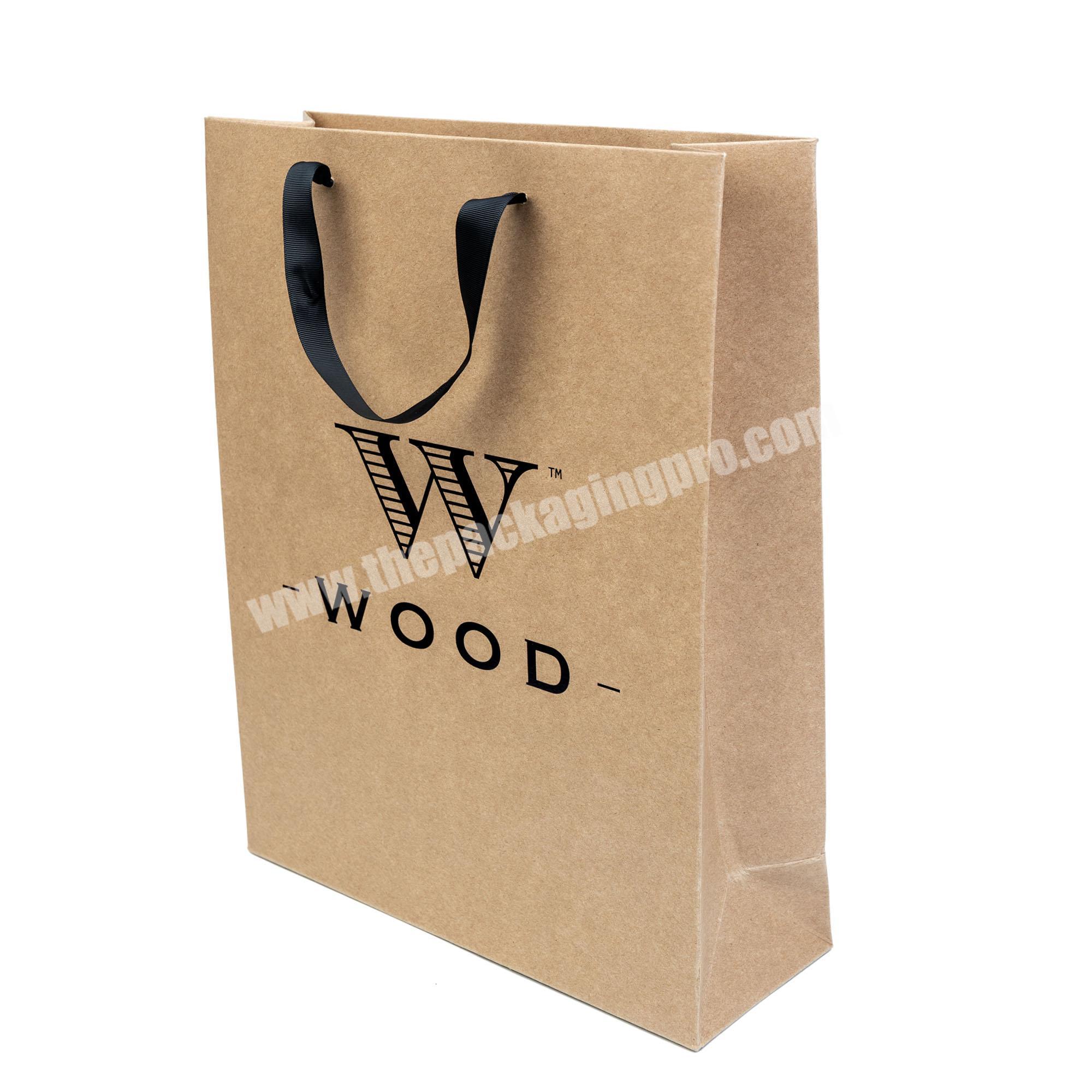 Wholesale Eco-friendly Custom Your Brand Logo Kraft Paper Fancy Paper Shoes Shopping Bag With Handle