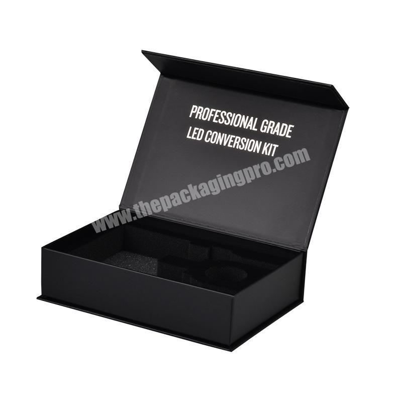 Wholesale Flip Top Set Custom Logo Packaging Clothing Small Gift Box black Magnetic Close Box