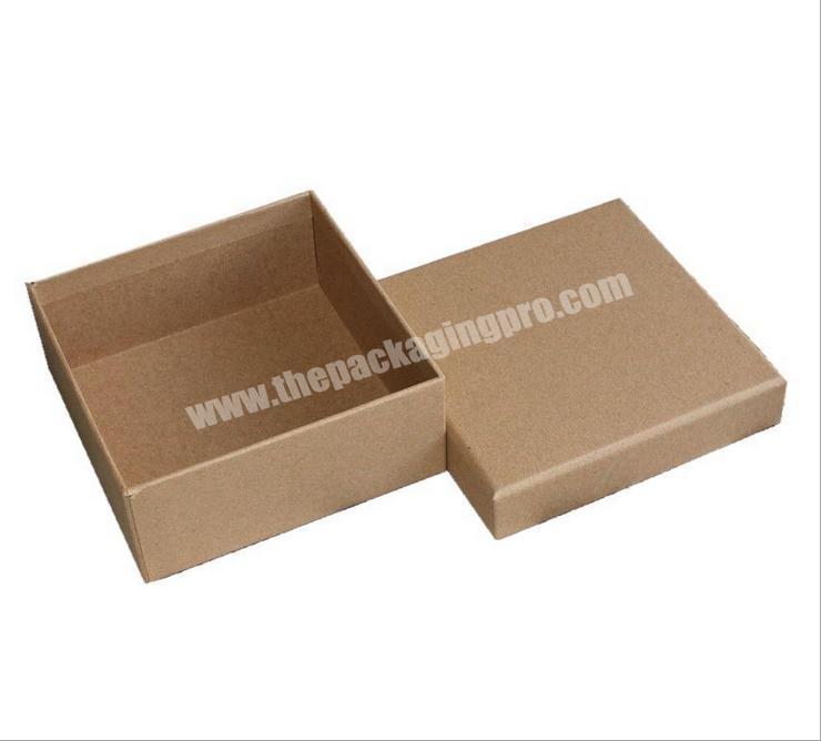 Wholesale Luxury Custom Logo Brown Kraft 2 piece rigid 1200gsm cardboard Paper Jewelry gift packaging Box with separate lid