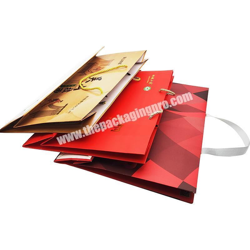 Wholesale Luxury Custom Printed Kraft Paper Shopping Bag with Handle