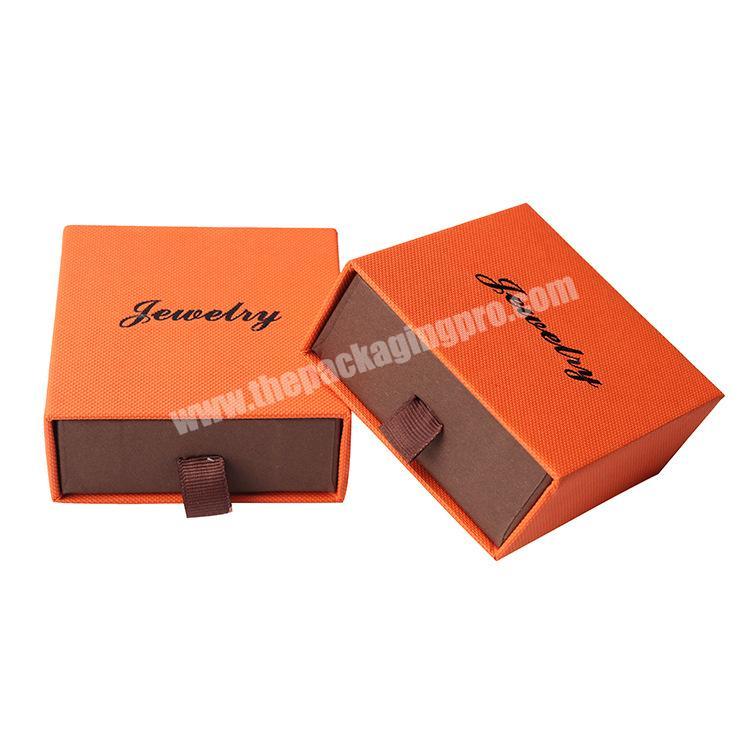 Wholesale Luxury Logo cardboard Drawer jewelry packaging Boxes customized Jewelry box for ring Necklace bracelet