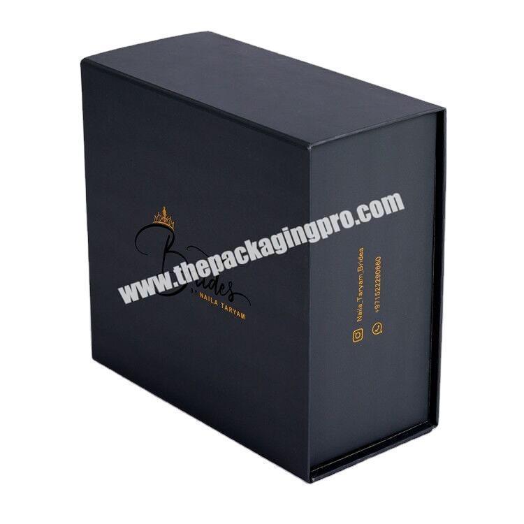 Matt Black Luxury Flap Lid Packaging large Cardboard magnetic gift box Custom Magnetic Closure Gift Boxes with magnetic lid