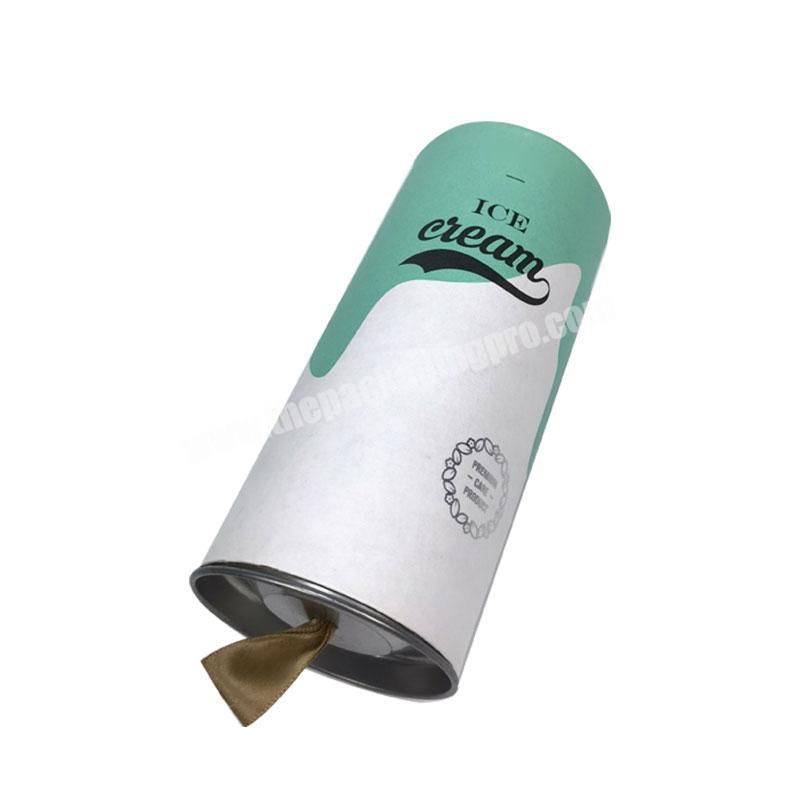 Wholesale Metal cover cardboard paper tube for Food & Beverage Packaging round box