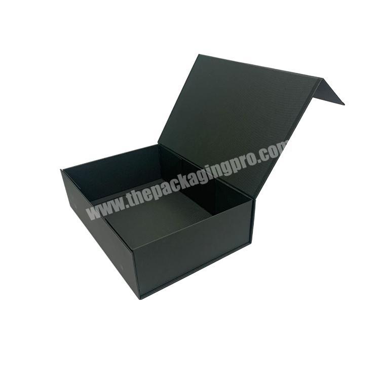 Wholesale Wholesale Paper Black Cardboard Rigid Magnetic Closure Gift Box Custom Logo Shoe Folding Box Packaging
