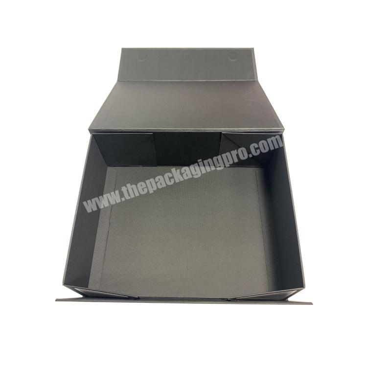 Manufacturer Wholesale Paper Black Cardboard Rigid Magnetic Closure Gift Box Custom Logo Shoe Folding Box Packaging