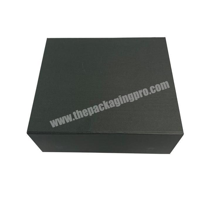 Factory Wholesale Paper Black Cardboard Rigid Magnetic Closure Gift Box Custom Logo Shoe Folding Box Packaging