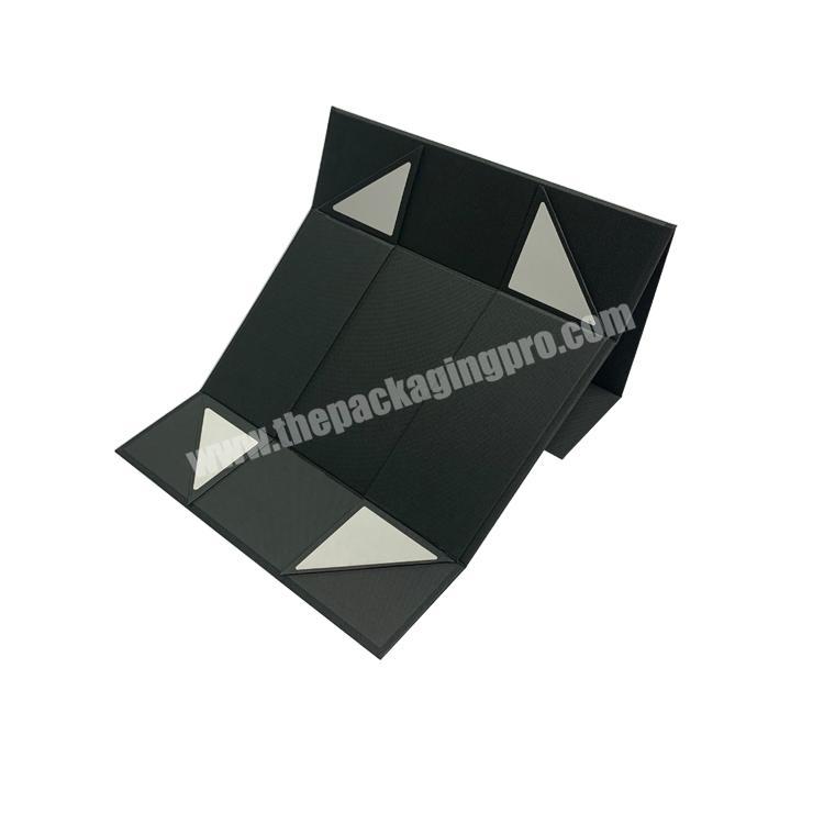 Shop Wholesale Paper Black Cardboard Rigid Magnetic Closure Gift Box Custom Logo Shoe Folding Box Packaging