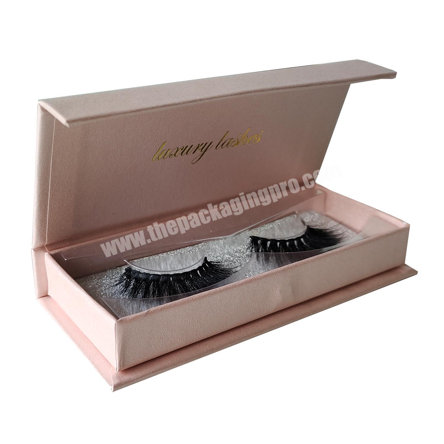 Wholesale Pink empty eyelash customized Packing magnetic boxes With Private Label Boxes
