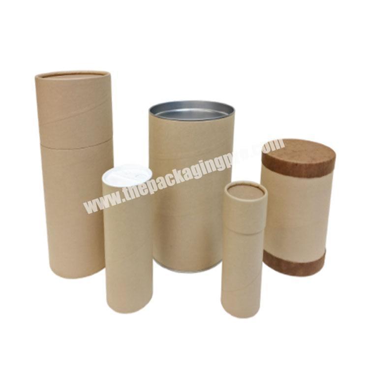 Wholesale biodegradable custom cosmetic food grade craft paper tube packaging