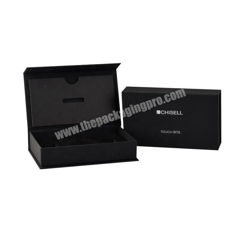 Wholesale black custom logo paper cardboard packaging box luxury magnetic paper gift box with magnet