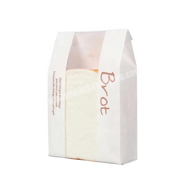 Wholesale bread food white kraft paper bakery bags