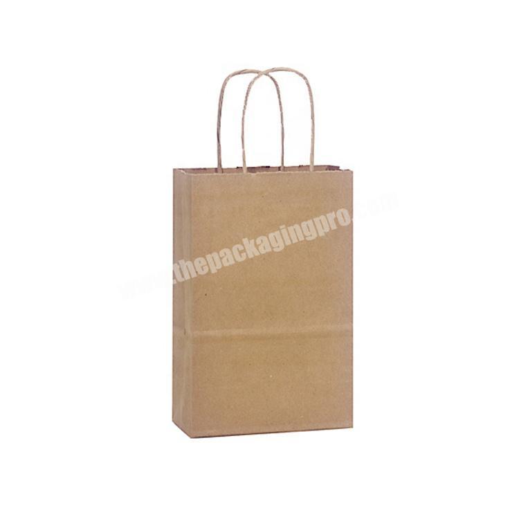 Wholesale brown kraft paper bag with twisted handle