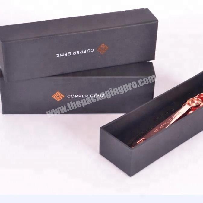 Wholesale custom black color cardboard sliding drawer box for spoon