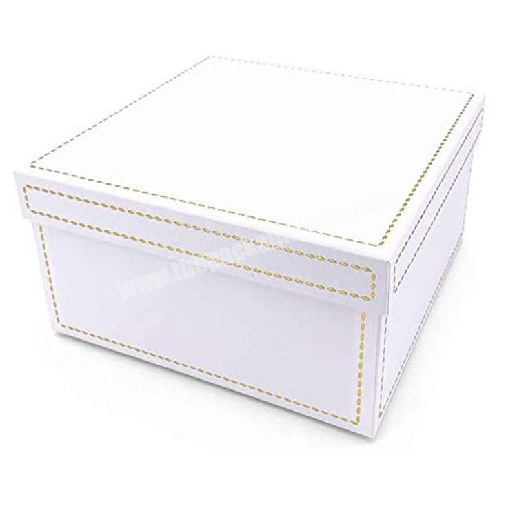 Wholesale custom large foldable texture rigid cardboard gift paper box with lid