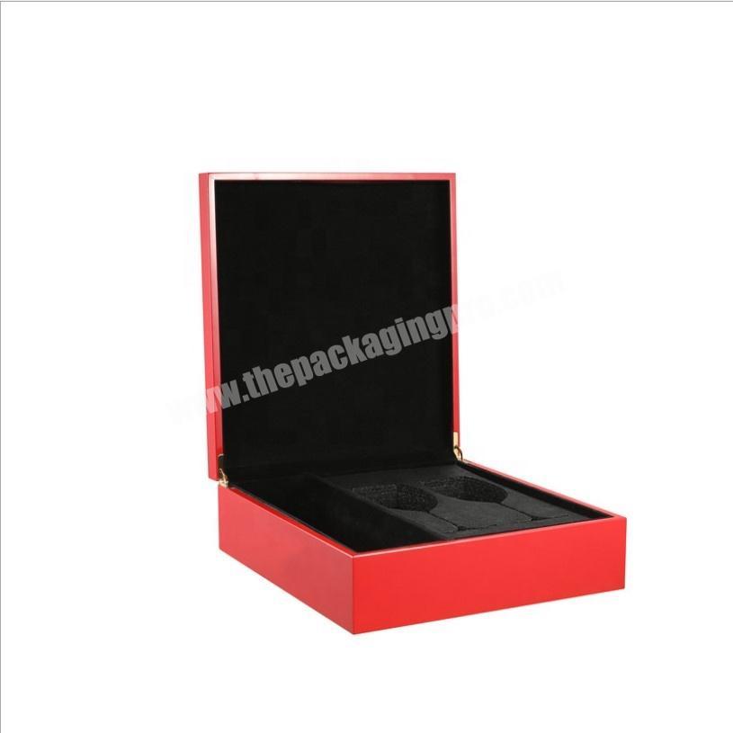 Wholesale custom luxury wood red wine bottle gift packaging box