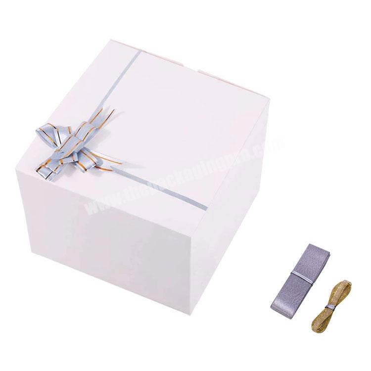 Wholesale custom printed Bridesmaid square White cardboard luxury paper Gift Boxes with lids