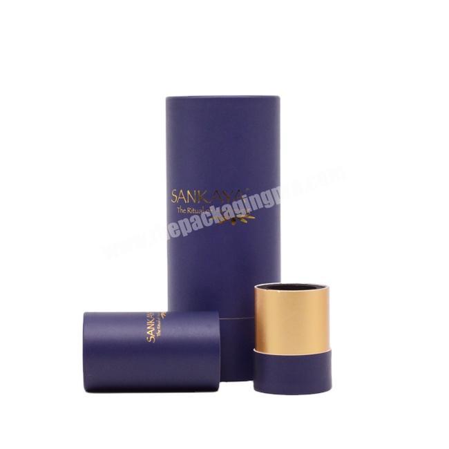 Custom design cosmetic paper tube packaging recycled paper packaging tube paper tube lid/printed cylinder paper tube