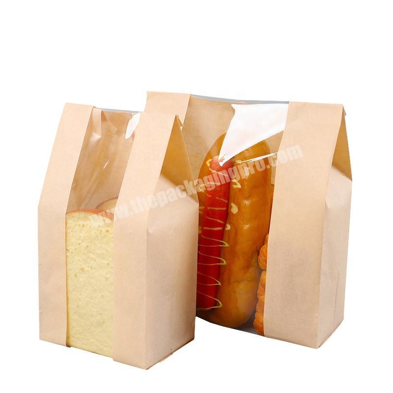 Wholesale custom printed kraft paper bag for bread
