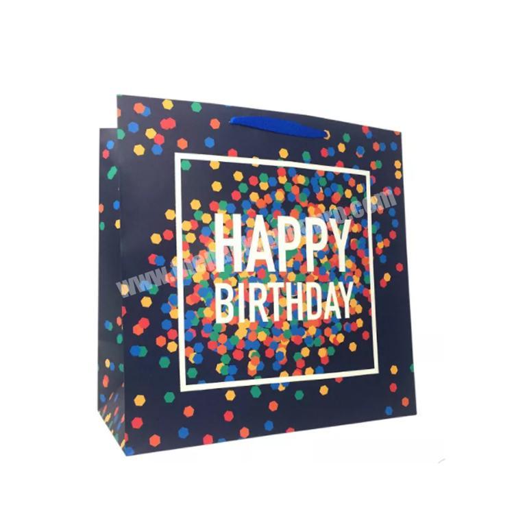Wholesale custom printed large gift candles happy birthday luxury paper bag manufacturers wholesale