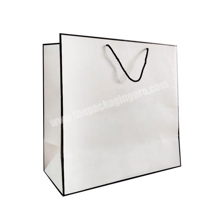 Wholesale custom printed luxury jewelry paper packing bags with ribbons handle
