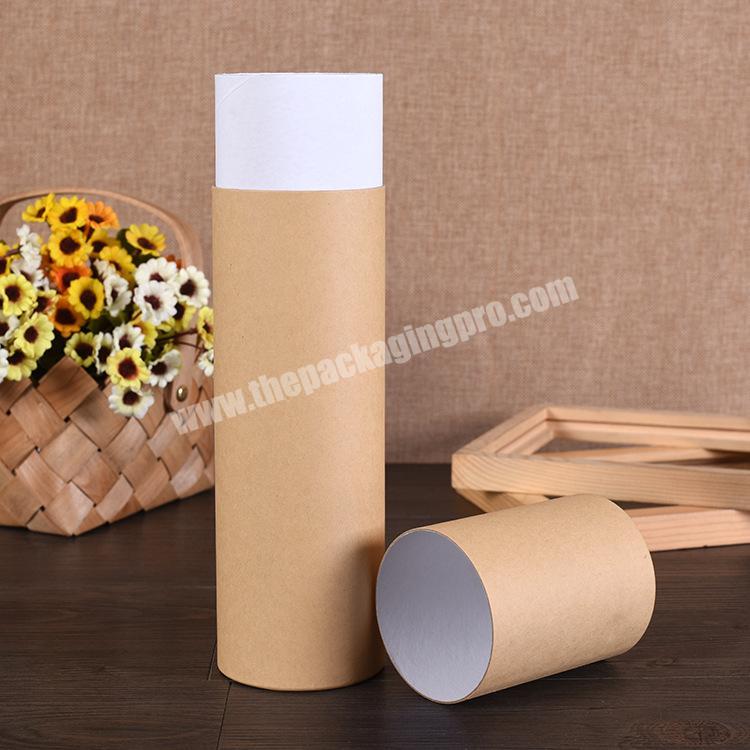 Wholesale custom surface kraft paper tube for shipping poster packaging